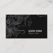 Conception de carte de visite créative topographiq (Devant)