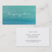 Conception de carte de visite d'art d'aquarelle de (Devant / Derrière)