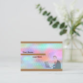 Conception de carte de visite d'assistant virtuel (Debout devant)