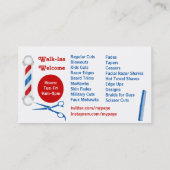 Conception de Carte de visite de barbier (personna (Dos)