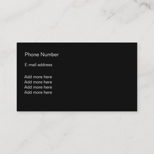 Conception de carte de visite de bijoux (Dos)