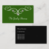 Conception de carte de visite de bijoux (Devant / Derrière)