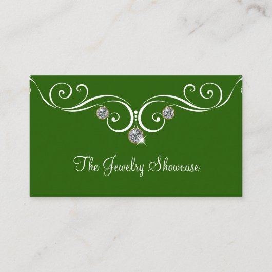 Conception de carte de visite de bijoux (Devant)