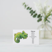 Conception de carte de visite de caméléon (Debout devant)
