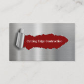 Conception de carte de visite de construction à la (Devant)