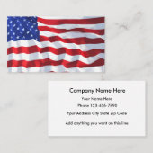 Conception de carte de visite de drapeau américain (Devant / Derrière)