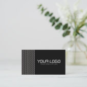 Conception de carte de visite de logo de marque mi (Debout devant)