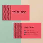 Conception de carte de visite de logo de marque mi