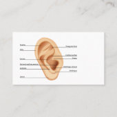 Conception de carte de visite de médecin ORL audio (Dos)