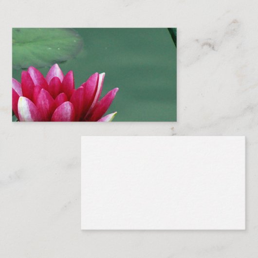 Conception de carte de visite de nénuphar (Devant / Derrière)