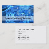 Conception de carte de visite de plombier (Devant / Derrière)