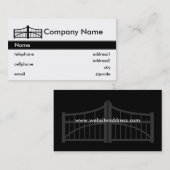 Conception de carte de visite de porte (Devant / Derrière)