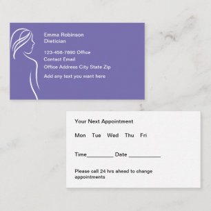 Conception de carte de visite de rendez-vous de di