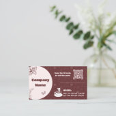 Conception de carte de visite de salon de café Bou (Debout devant)