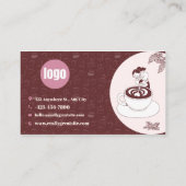 Conception de carte de visite de salon de café Bou (Dos)