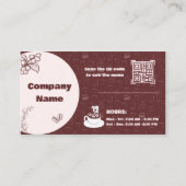 Conception de carte de visite de salon de café Bou (Devant)