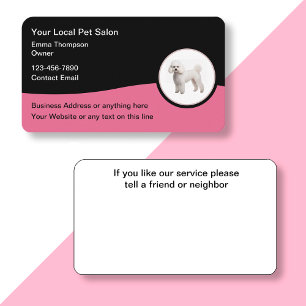 Conception de carte de visite de salon de toiletta