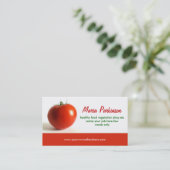 conception de carte de visite de tomate (Debout devant)