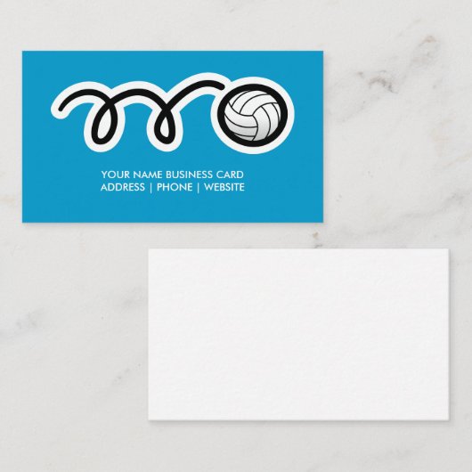 Conception de carte de visite de volley-ball (Devant / Derrière)