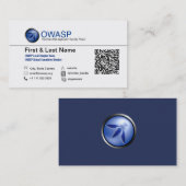 Conception de carte de visite d'OWASP 1 avec QRC (Devant / Derrière)