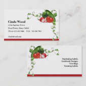 Conception de carte de visite du jardinier (Devant / Derrière)