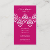 Conception de carte de visite élégante fleurie de (Dos)