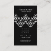 Conception de carte de visite élégante fleurie de (Dos)