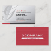 Conception de carte de visite élégante pourtant (Devant / Derrière)