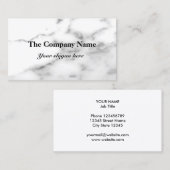 Conception de carte de visite en pierre de marbre (Devant / Derrière)