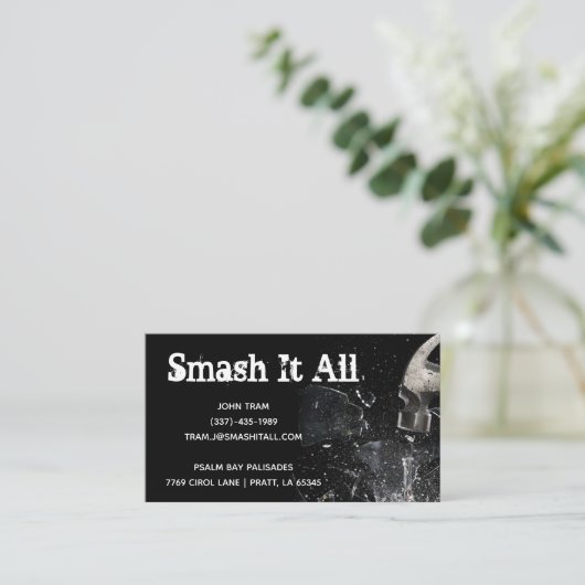 Conception de Carte de visite en verre cassé (Debout devant)