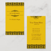 Conception de carte de visite fleurie de damassé (Devant / Derrière)