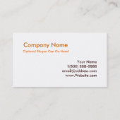 Conception de carte de visite orange de cuir de (Dos)