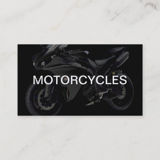 Conception de carte de visite pour motos (Devant)