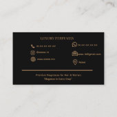 Conception de carte de visite pour parfums de luxe (Dos)