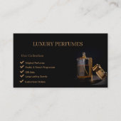 Conception de carte de visite pour parfums de luxe (Devant)