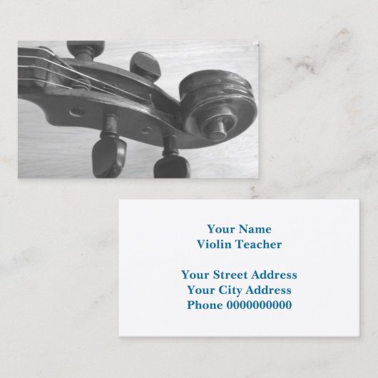 Conception de carte de visite pour professeur de v (Devant / Derrière)