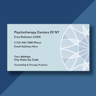 Conception de carte de visite pour psychothérapeut