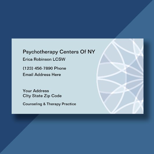 Conception de carte de visite pour psychothérapeut