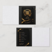 Conception de carte de visite QR Code Luxe – Noir (Devant / Derrière)
