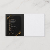 Conception de carte de visite QR Code Luxe – Noir (Dos)