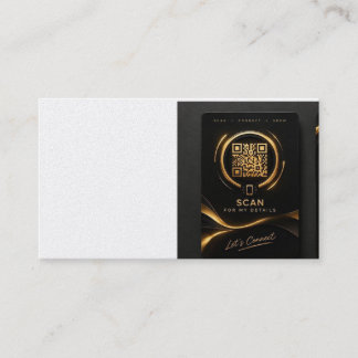 Conception de carte de visite QR Code Luxe – Noir