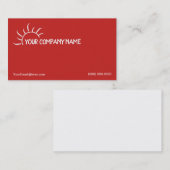 Conception de carte de visite rouge de logo de Sun (Devant / Derrière)