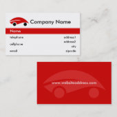 Conception de carte de visite rouge de voiture de (Devant / Derrière)