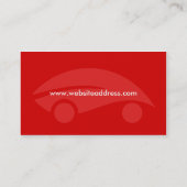 Conception de carte de visite rouge de voiture de (Dos)