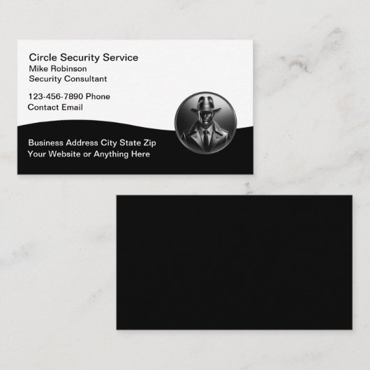 Conception de carte de visite Services de sécurité (Devant / Derrière)