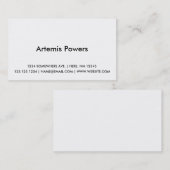 Conception de carte de visite simple d'avant (Devant / Derrière)