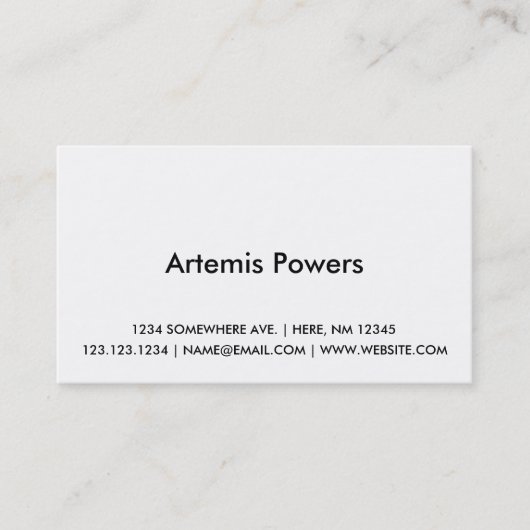 Conception de carte de visite simple d'avant (Devant)