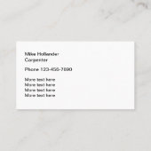 Conception de carte de visite simple de (Dos)