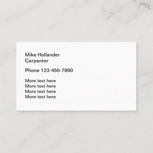 Conception de carte de visite simple de (Dos)