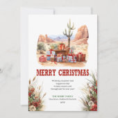 Conception de carte de vœux de Noël western classi (Devant)